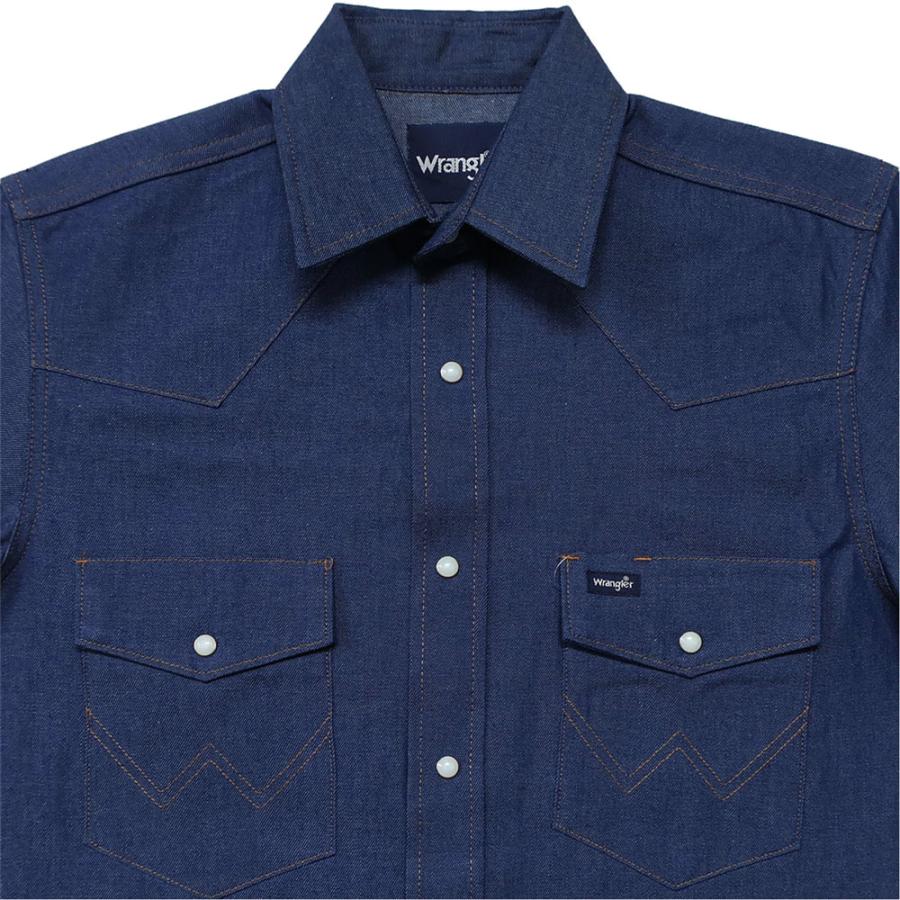 Wrangler（ラングラー） ウエスタンシャツ 半袖 半そで デニム シャツ