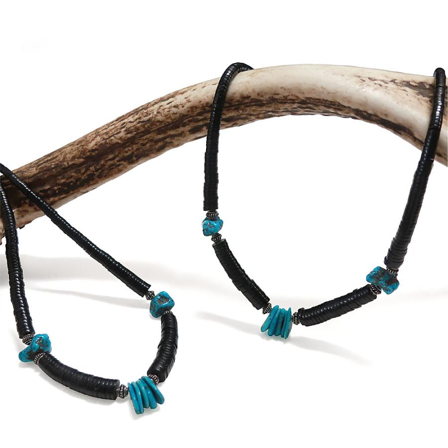 Indian Jewelry ターコイズ ジェット ネックレス インディアン 
