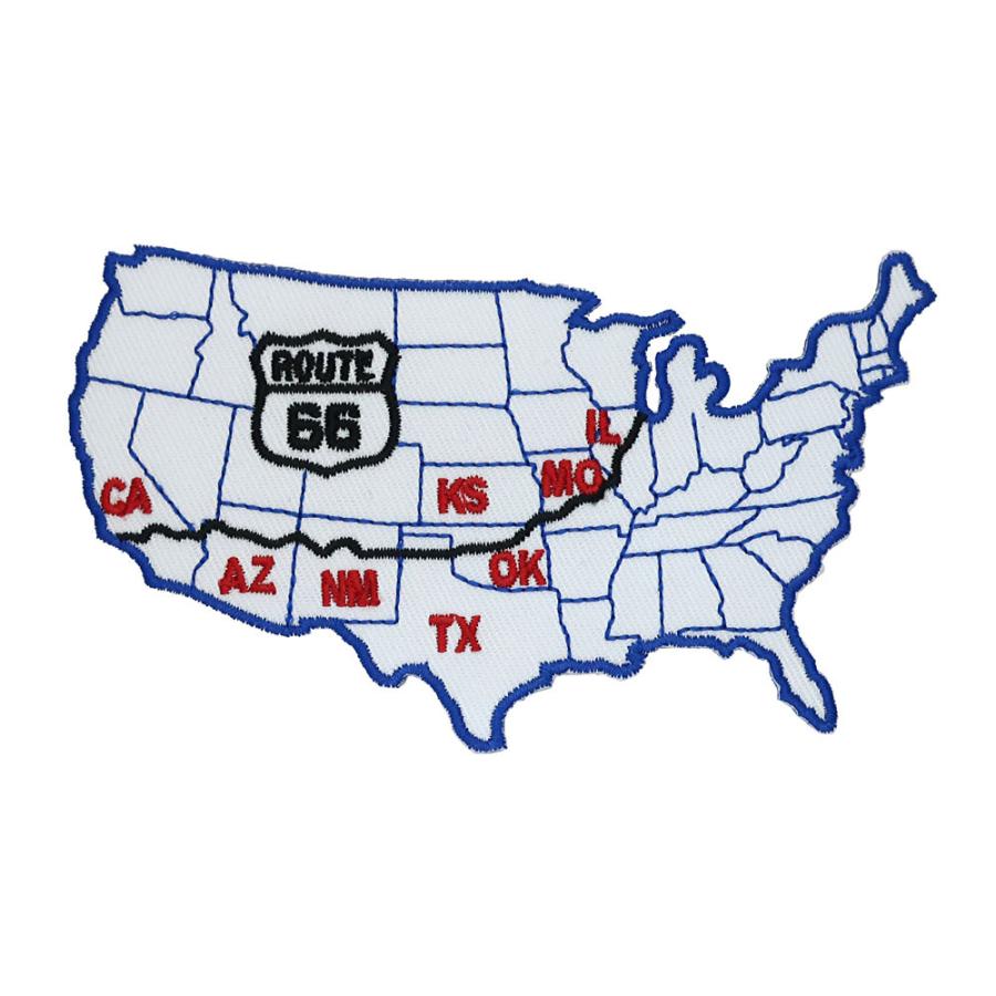メール便可 ワッペン ｒｏｕｔｅ６６ ルート６６ ８州 アメリカ 刺繍 アイロン パッチ アップリケ Pa058 Pa058 カチーナトレーディング 通販 Yahoo ショッピング