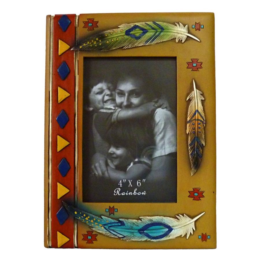 フォトフレーム 写真たて ネイティブ 雑貨 インディアン柄 フェザー 羽 カントリー インテリア Pf110 Pf110 カチーナトレーディング 通販 Yahoo ショッピング