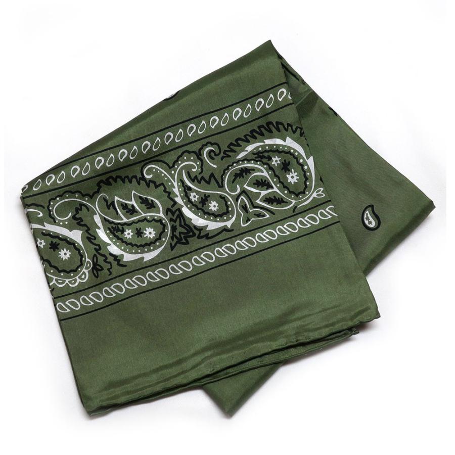 メール便可 シルク スカーフ バンダナ柄 グリーン セージ 大判スカーフ ワイルドラグ カウボーイスカーフ Scf101 Scf101 カチーナトレーディング 通販 Yahoo ショッピング