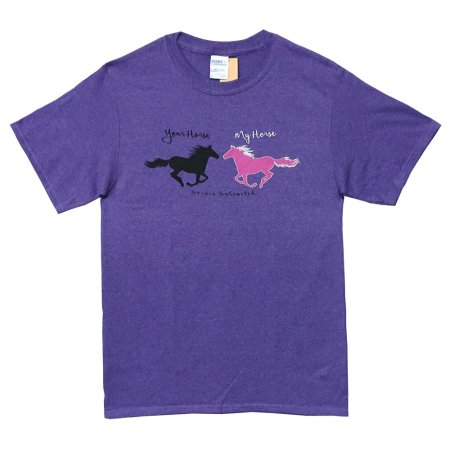 ゆうパケ可 ｔシャツ 馬 メンズ 男女兼用 パープル 紫 馬 シルエット 乗馬 T439 T439 カチーナトレーディング 通販 Yahoo ショッピング