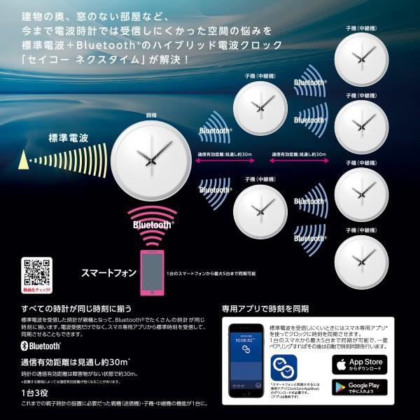 55)訳あり品　セイコー 電波掛時計 スマホとリンク時間自動修正 ZS450S ハイブリッド電波時計(掛置兼用) セイコー(SEIKO