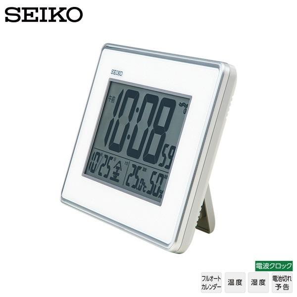 デジタル 電波 掛 置 時計 セイコー SEIKO SQ443S 快適度表示 温度 湿度 カレンダー お取り寄せ｜kadecoco｜02