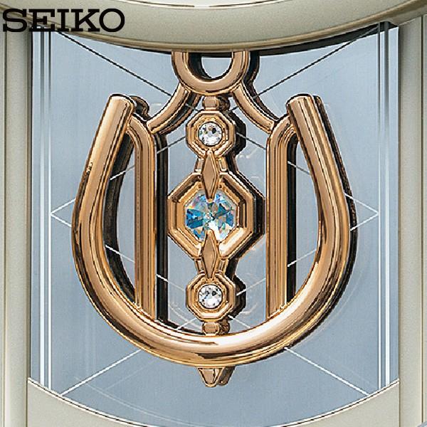 SEIKO（セイコー） 電波 振り子 掛 時計 AM264B セイコークロック クロック スワロフスキー メロディ 掛け時計 おやすみ秒針 ...