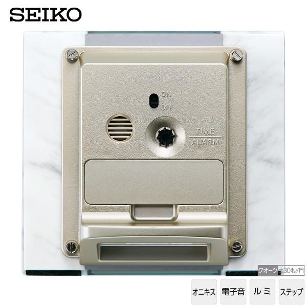 SEIKO（セイコー） 置時計 QK737W 白大理石 クロック 特殊装飾カット