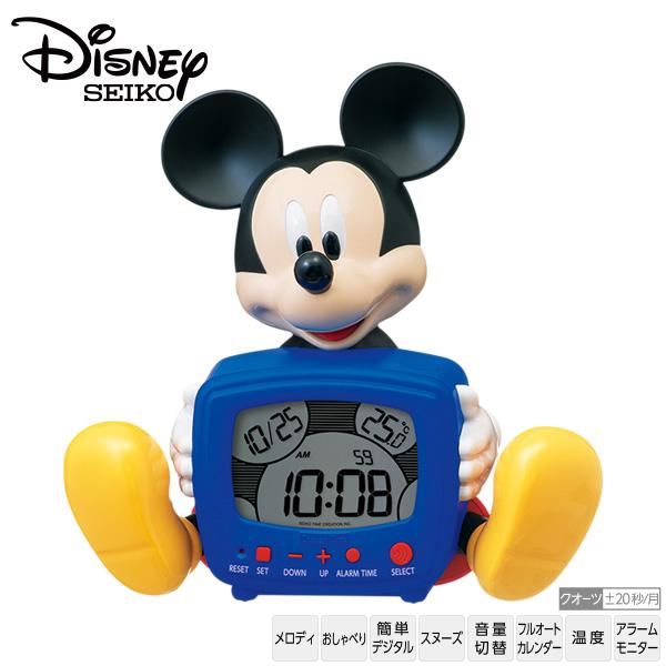 希少　Disney ミッキー インテリア SEIKO Disney（ディズニー） デジタル クロック 時計 FD485A ミッキーマウス