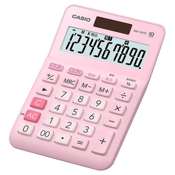 Casio Mw 100tc Pk カシオ電卓計算機 W税率電卓 ミニジャストタイプ 10桁 税率変更時に便利な2つの税率キーを搭載 家電とギフトの専門店 カデココ 通販 Yahoo ショッピング