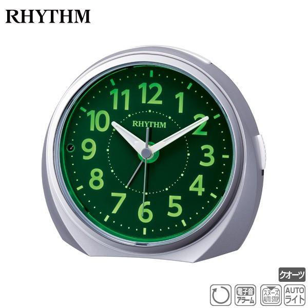 RHYTHM めざまし 時計 ルークR666 8RE666SR19 連続秒針 電子音