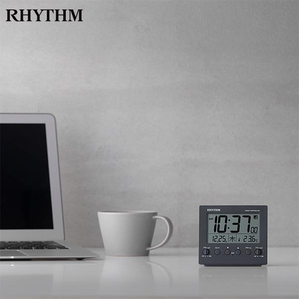RHYTHM 電波 デジタル 温度 時計 フィットウェーブD236 8RZ236SR82
