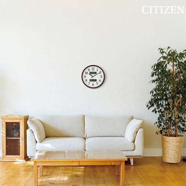 RHYTHM シチズン CITIZEN 電波 掛 時計 8FYA06-006 連続秒針 温度 湿度