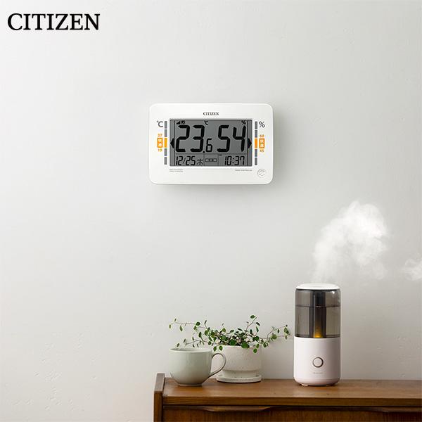 CITIZEN 電波 デジタル 掛 置 時計 シチズン 8RZ240-003 温度