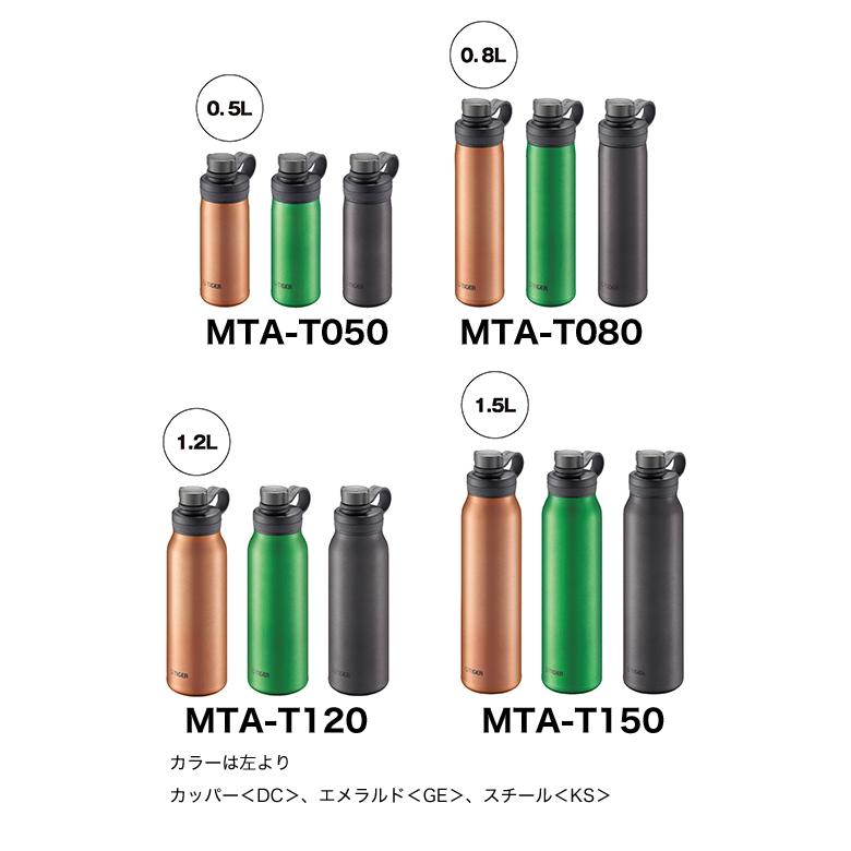 タイガー TIGER MTA-T080KS スチール 真空断熱炭酸ボトル 保冷
