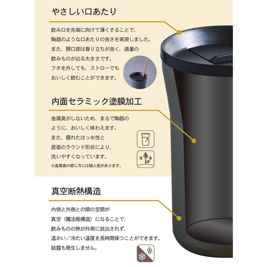 KYOCERA CTB-L500-BDGY ダークグレー 京セラ セラブリッド タンブラー 500ml 蓋付タイプ 0.50L CERAMUG 真空断熱｜kadecoco｜03