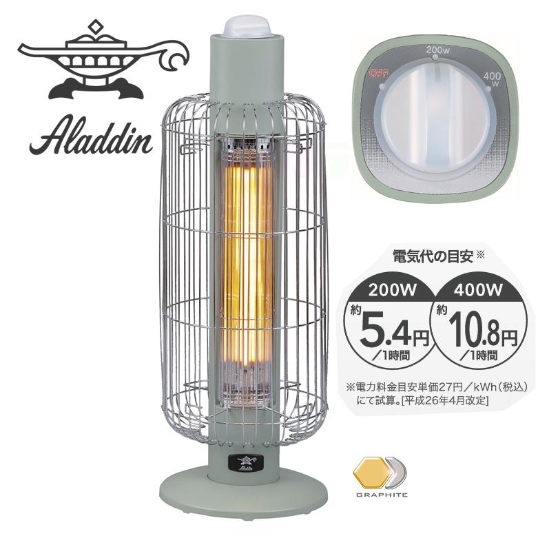 アラジン グラファイト 電気ストーブ 省エネ 安全 防滴 トリカゴ【在庫
