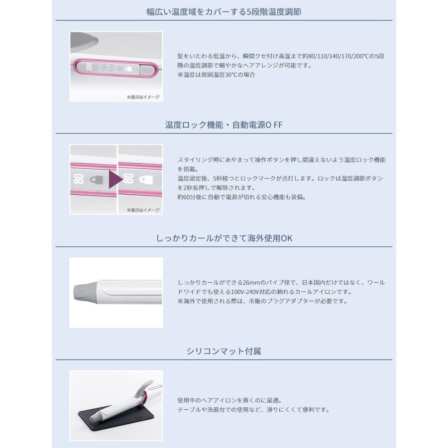 Koizumi Khr 1210 W ホワイト コイズミ カールアイロン 32mm 低温