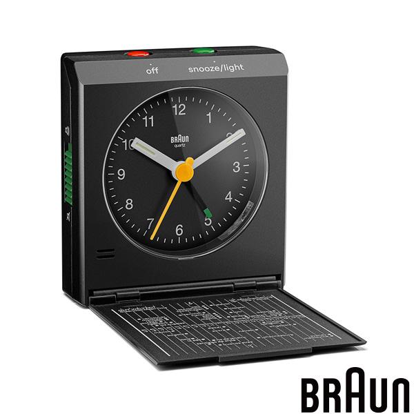 BRAUN ブラウン BC05B アナログ クロック Travel alarm Clock ブラック トラベル 置 めざまし 時計 アラーム