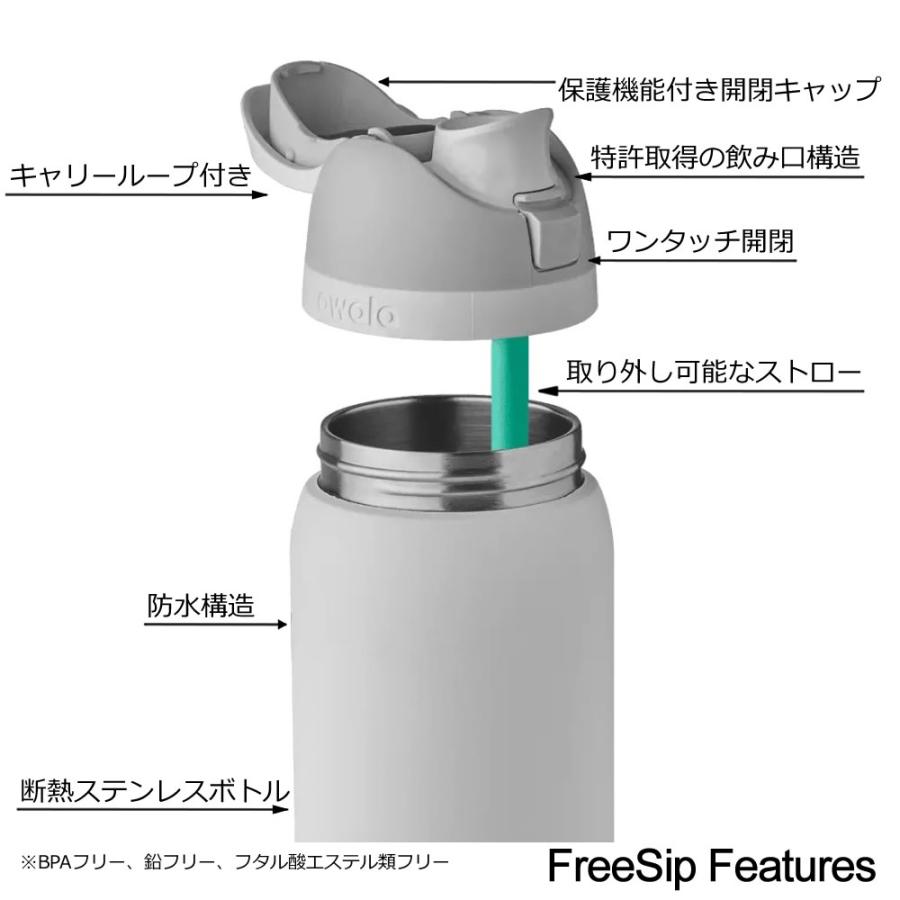 Owala ステンレスボトル 945ml ストロー付き owala（オワラ） 水筒 ステンレスボトル 2WAYボトル 保冷専用 蓋付き