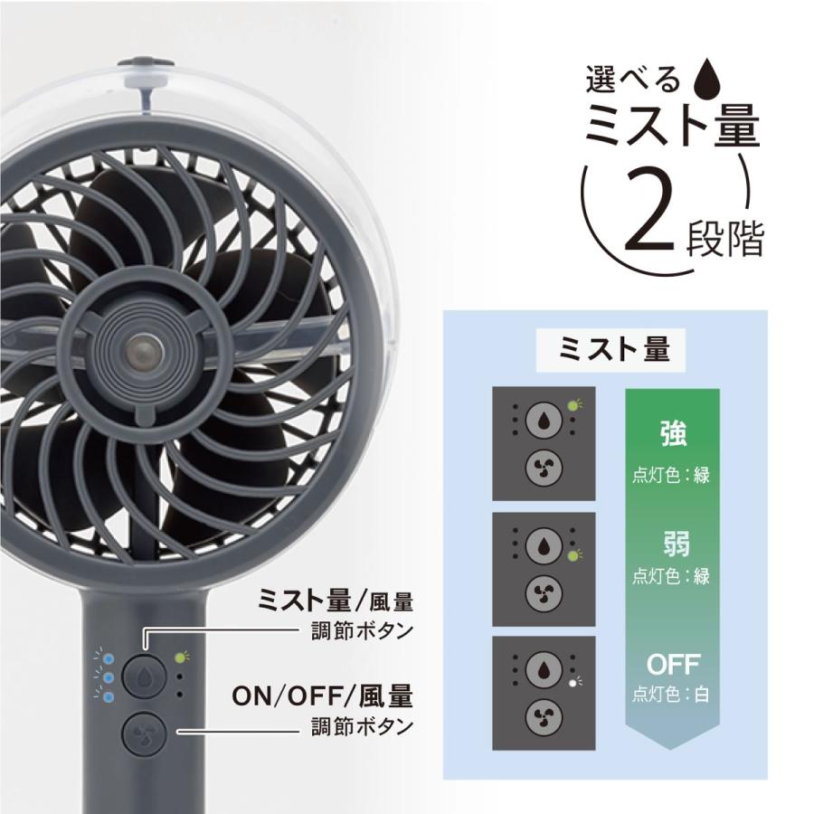 TOPLAND（トップランド） ハンディファン 充電式 バッテリー ハンディ