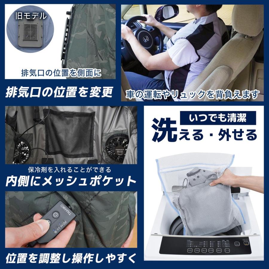 ベストタイプ 冷蔵服4 バッテリー　タイプ-Cケーブル付　サイズF（M〜XL） サンコー 冷蔵服 4 バッテリーセット ベストタイプ 空調服