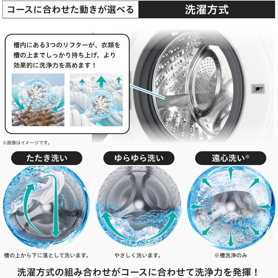 ハイセンス（HISENSE） 洗濯機 洗濯8kg ドラム式 左開き ヒーター式
