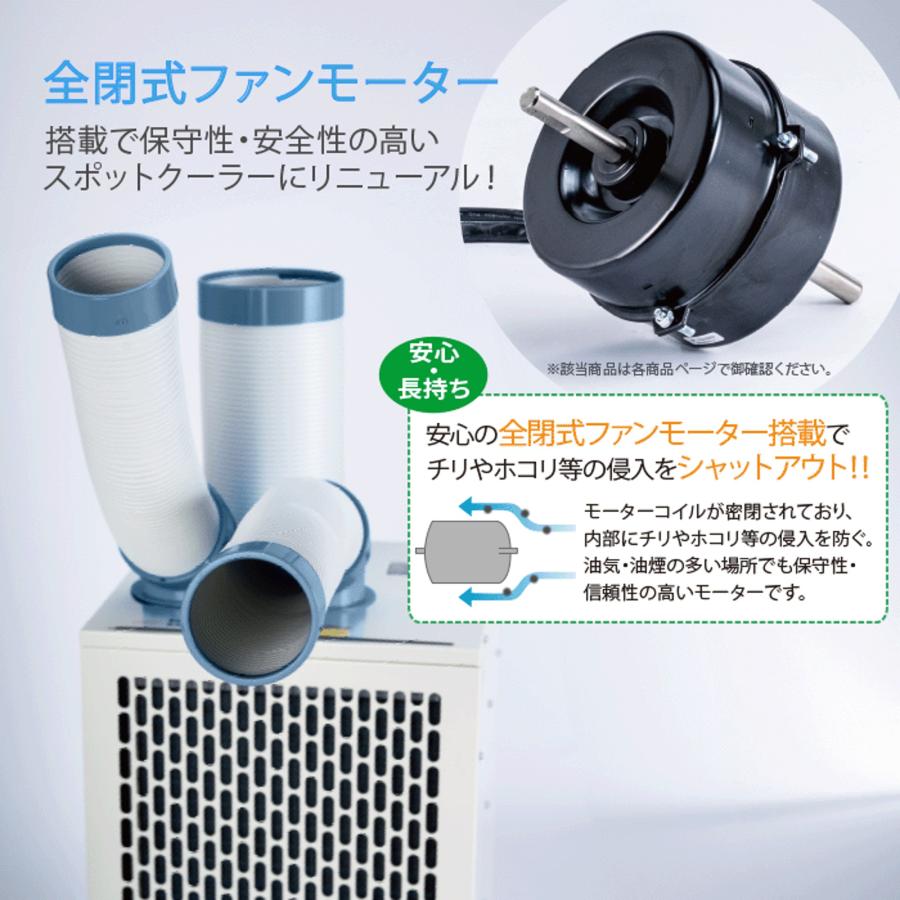 ナカトミ スポットクーラー 全閉式モーター 排熱ダクト付 冷媒R32 新