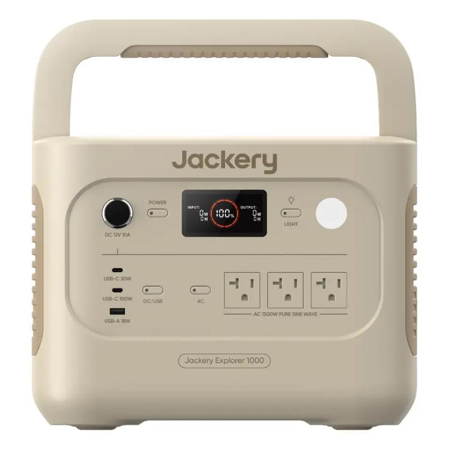 Jackery ポータブル電源 1000 New 1070Wh サンドゴールド 1時間満充電 