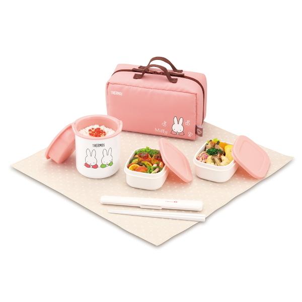 サーモス 保温 弁当箱 二段 女子 ミッフィー かわいい 食洗機 DBQ-255B|kaden-outlet|03
