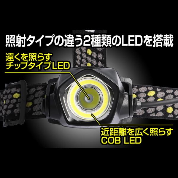 ジェントス LED ヘッドライト 電池式 充電式 ハイブリット 防水 DI-H234H|kaden-outlet|05