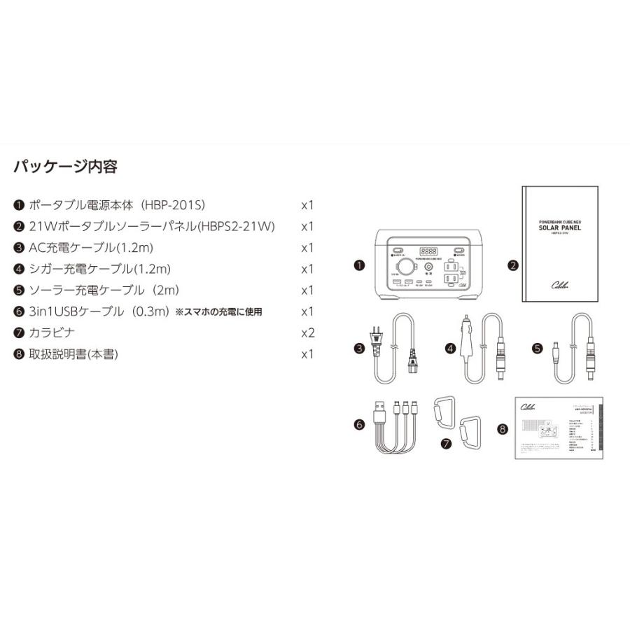 INBES（インベス） ポータブル電源 200W パワーバンクキューブNEO HBP