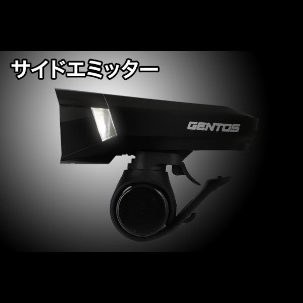 (365日発送)自転車 LED ライト 電池式 防水 ラバーバンド ジェントス バイクライト XB-100D｜kaden-outlet｜06