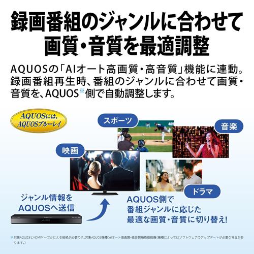 AQUOS 4B-C20GT3 シャープ 4Kチューナー内蔵 ブルーレイディスク