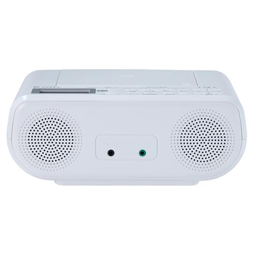 Aurex AX-CR30-W 東芝 CDラジオ ホワイト AUREX ワイドFM対応 ラジカセ