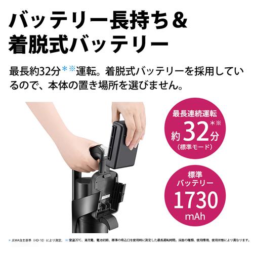 スティッククリーナー SHARP RACTIVE Air EC-FR10-B RACTIVE Air EC-FR10-B シャープ コードレススティック掃除機 ブラック