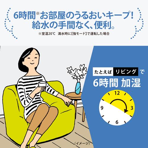 象印（ZOJIRUSHI） EE-TB60-WA スチーム式加湿器 ホワイト タンク容量