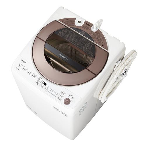 SHARP（シャープ） ES-GV10G-T 10kg 全自動洗濯機 ブラウン系 穴なし 
