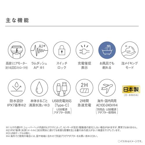 ES-PV70-A パナソニック ラムダッシュ パームイン 70th ANNIVERSARY EDITION 藍 5枚刃 メンズシェーバー_11