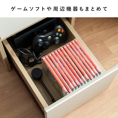 GRK-008R-BR 宮武製作所 ゲーム機ワゴン REGABO（レガボ） ブラウン ゲーム機収納ラック Switch収納の画像