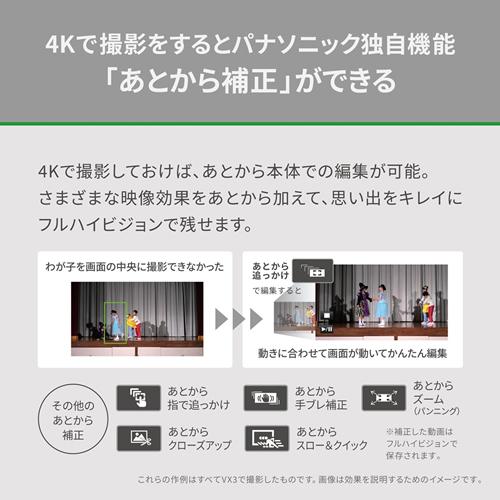 Panasonic（パナソニック） 【今なら5年延長保証加入が無料】HC-VX3-K