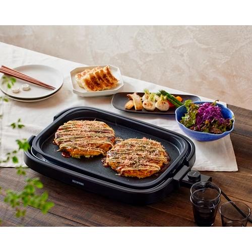 IHA-A30-B アイリスオーヤマ 網焼き風ホットプレート 3枚焼き ブラック