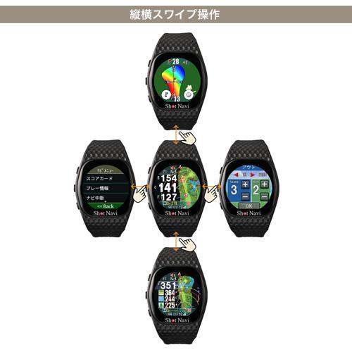 大幅値引)GPSナビ ブラック スポーティ INFINITYTOU-B テクタイト 腕時計型GPSゴルフナビ ショットナビ Shot