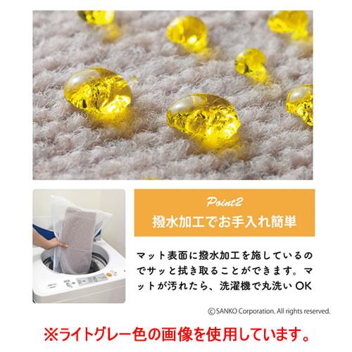 KH-81-BR SANKO おくだけ吸着ロングマット 絨毯タイプ 90&times;800cm ブラウン