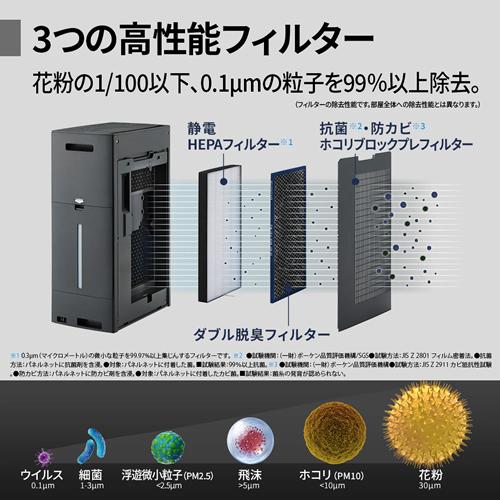 SHARP KI-TX75-H シャープ 加湿空気清浄機 グレー 空清〜34畳 加湿空清