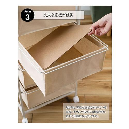 MIP-379 東谷 キャンバスチェスト5段 ホワイト ※お客様組み立ての画像