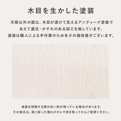 MUD-6248WS 萩原 キッチンカウンター ウォッシュホワイト メーカー直送・代引不可の画像