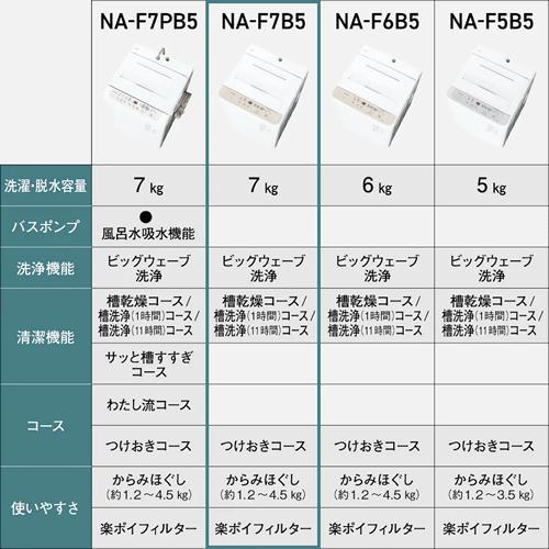 Panasonic（パナソニック） NA-F7B5-C 縦型全自動洗濯機 7.0kg ライト