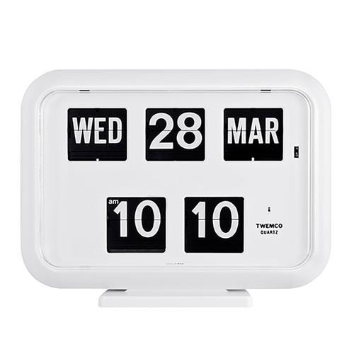 TWEMCO トゥエンコ QD-35 ホワイト　保証書あり QD-35-WH TWEMCO トゥエンコ 置き掛け兼用時計 ホワイト : 家電