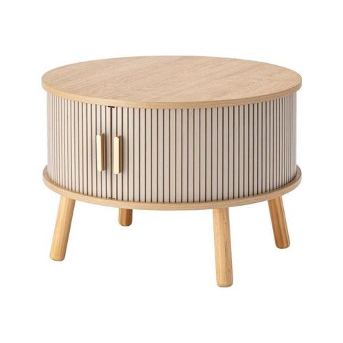 センターテーブル　スライドオープン式扉　収納付き　グレー　TAP-420GY 東谷 TAP-420GY センターテーブル グレー ※お客様組み立て : 家電の