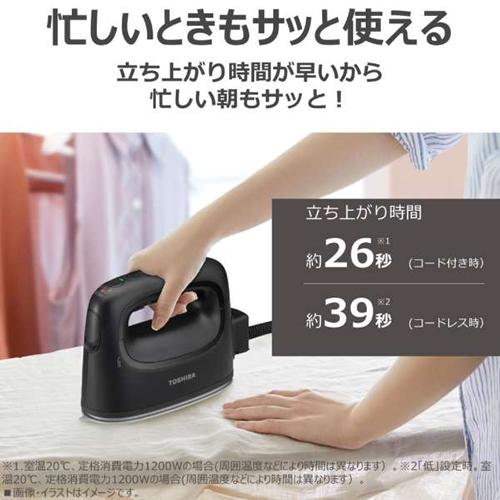 LaCoo TAS-X80-K 東芝 コードレス衣類スチーマー La・Coo-S