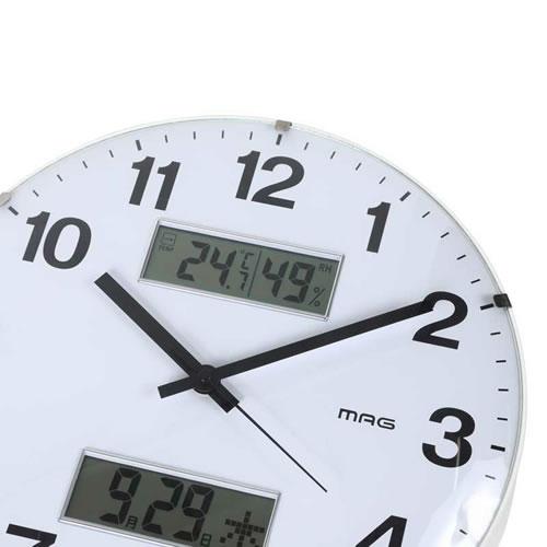 ノア精密 W-793WH-Z MAG(マグ) デジアナ掛時計 ダブルラウンダー ノア精密 W-793WH-Z MAG(マグ) デジアナ掛時計 ダブルラウンダー